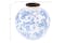 Hello Honey® 8" Blue & White Crackle Floral Terra Cotta Vase